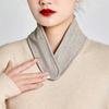 Fake Collar Button Neck Warmer (Gray)