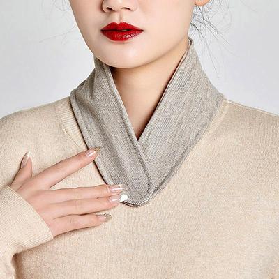 Fake Collar Button Neck Warmer (Gray)