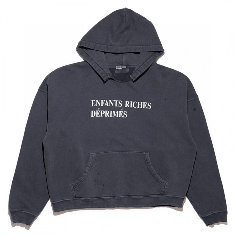 Unisex Oversized Hoodie With Distressed Washed Cotton Print Streetwear Youth Fall
