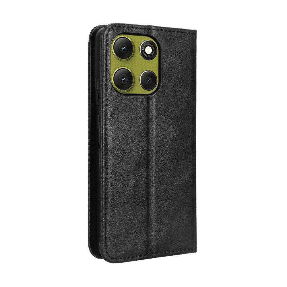 For Motorola Moto G86 Power 5G Leather Case Wallet Stand Retro Texture Phone Cover