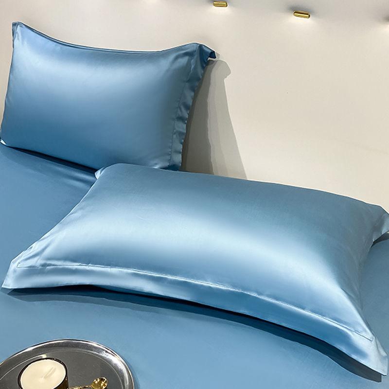 Solid color Class A 100 Tencel pillowcases Silky smooth summer cool ice silk pillowcases 48X74cm silk pillowcases