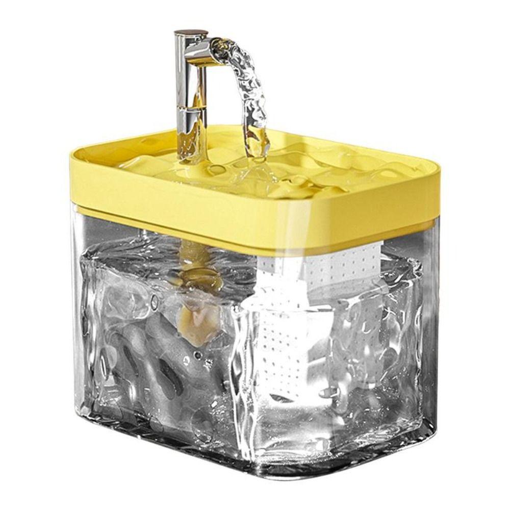 

Transparent Cat Water Dispenser 1500ml Pet Fountain Filter Pet Supplies прозорий