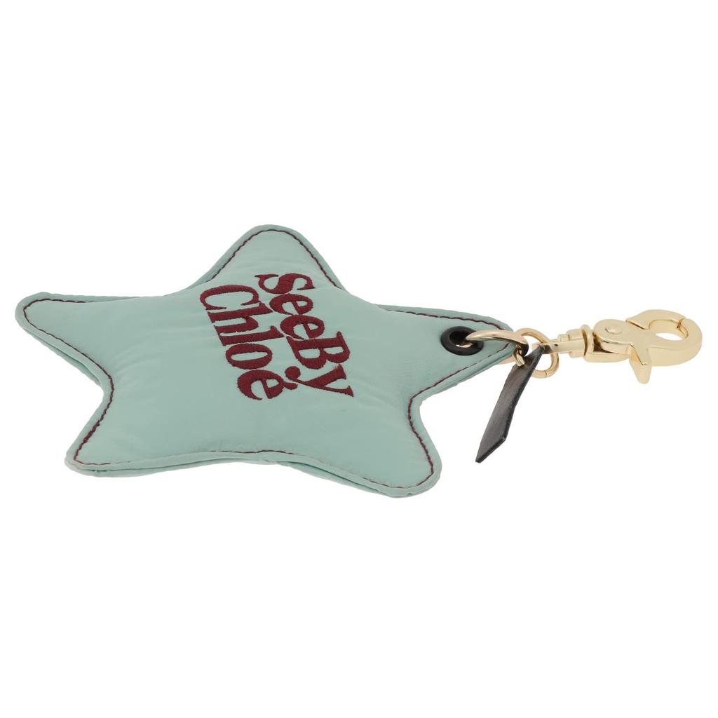 See by Chloe Joyrider Padded Star Keyring Bag Milky 39P Charm, Mint, CHS22WK730C41, [Used]