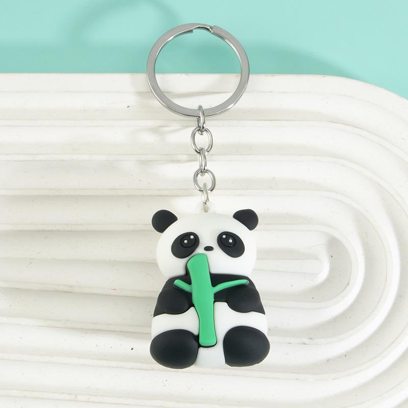 Sichuan Panda Bamboo Keychain Ornament: Cute Chengdu Zoo-Inspired Small Gift