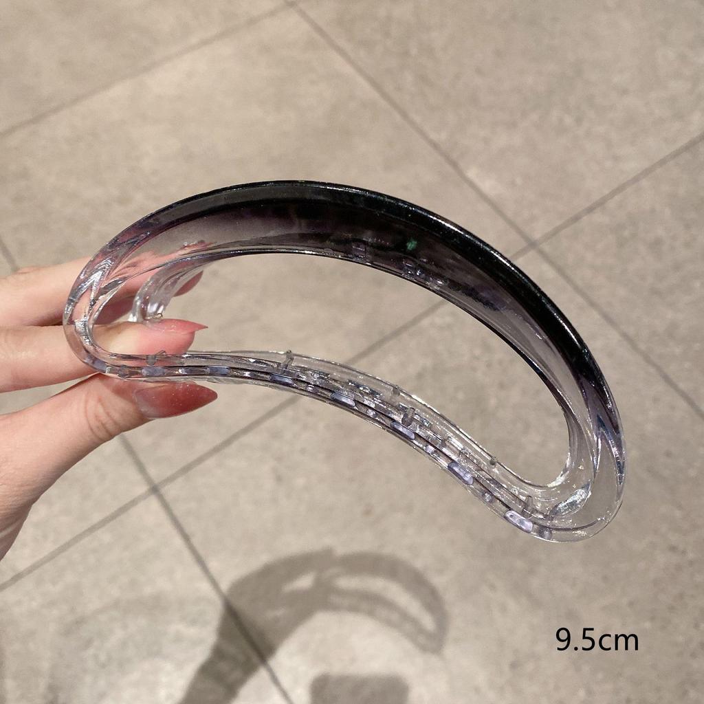 Akryl Barrette elegancka jednokolorowa spinka do włosów krab spinka do włosów Vintage proste akcesoria do włosów dla kobiet kucyk pazur klip kraby