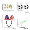 World Football Match Cheer Set, Multi-Country Flag Headband & Badge, Fans Cheering Accessories