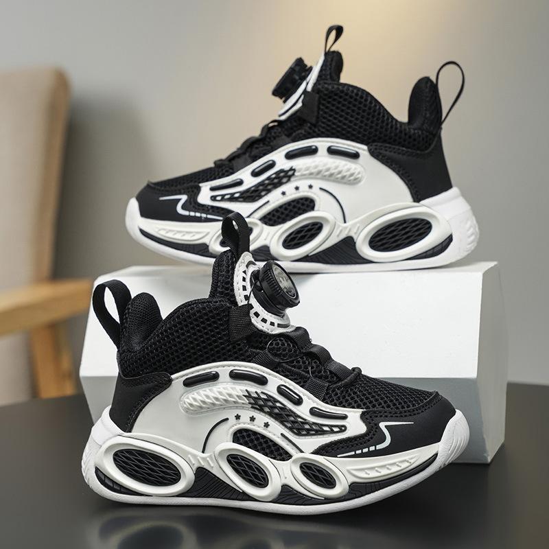 Boys' sneakers 2025 autumn new children's shoes mesh breathable running shoes student boys basketball shoes