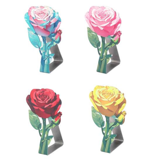 4Pcs Stainless Steel Rose Tablecloth Clip Non-slip Indoor Outdoor Wedding