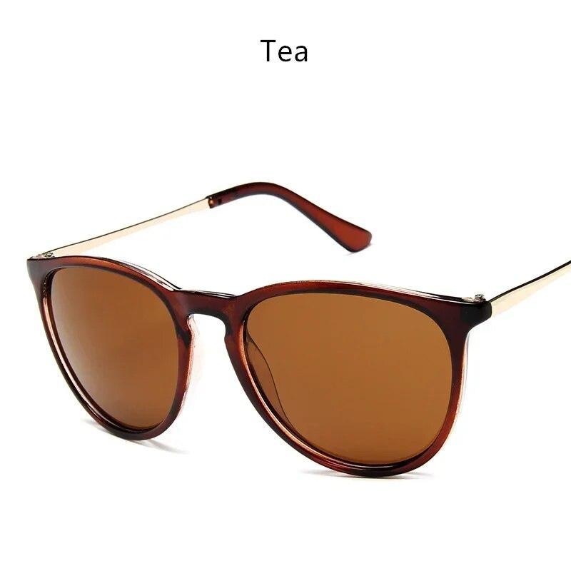 Brand Designer Round Cat Eye Sunglasses Women Men Retro Shades Male Sun Glasses Mirror Vintage Fashion Driving Oculos De Sol