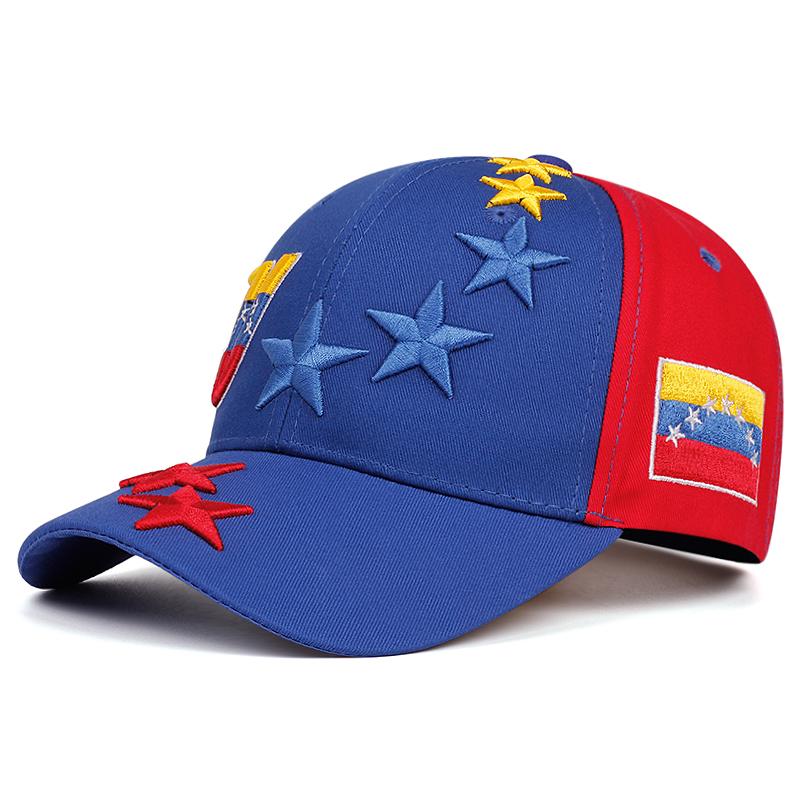 Baseballkappe mit gestickter venezolanischer Flagge. Hochwertige 5-Sterne-Outdoor-Mütze für Damen und Herren.