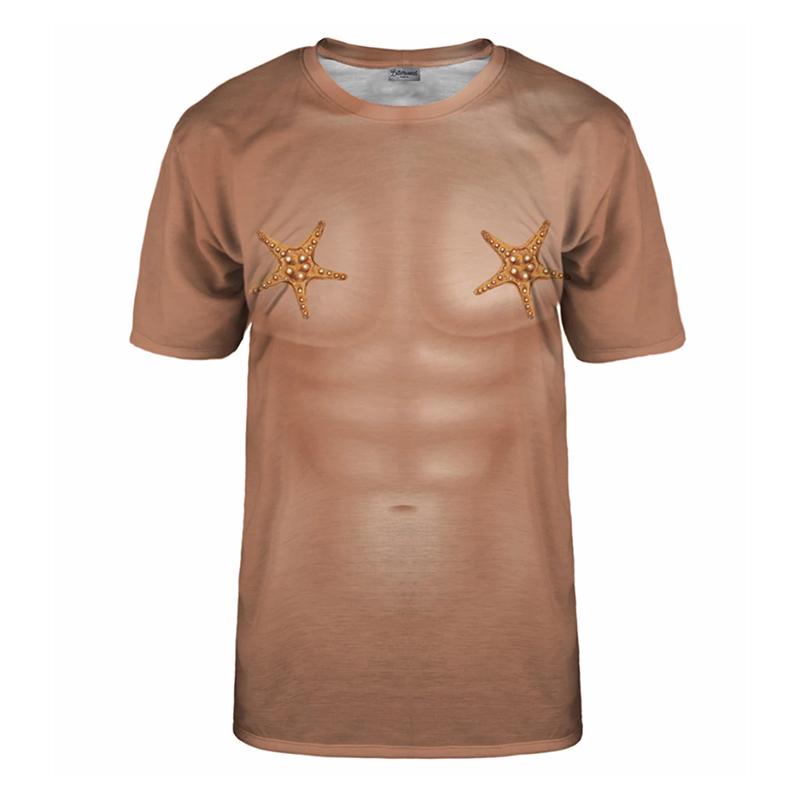 Sexy Body Print T-shirt Funny Street Women Men Funny Pattern T Shirts Fake Muscle Harajuku Fashion Trend Personality Tee Top New