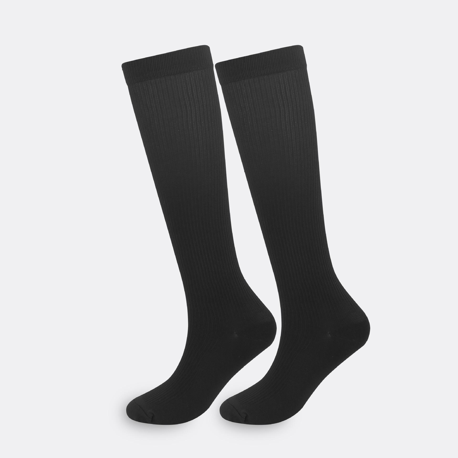 Wholesale Cross-Border Spring Summer Compression Socks Elastic Long Tube Sports Socks Running Yoga Calf Pressure Socks S/M чёрный