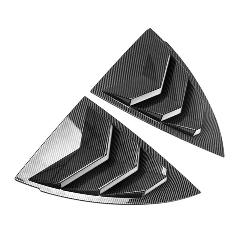 2PCS Car Rear Triangle Window Shutters Triangle Sunshade Modified for Tesla Model Y Louver Side Vent Trim Modified Accessories