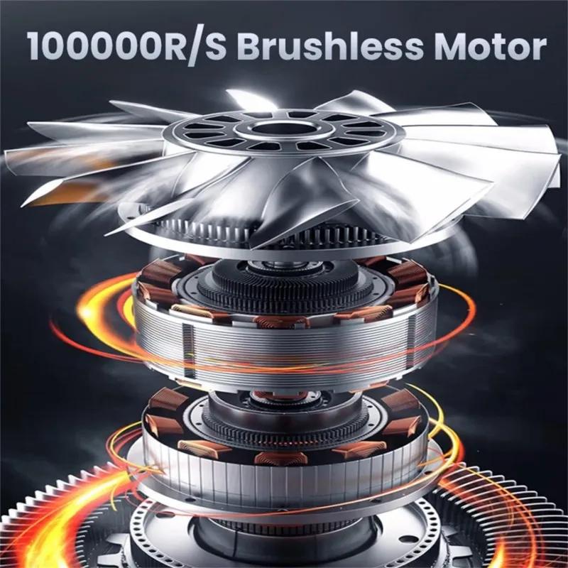 150000RPM Wireless Jet Fan Brushless Motor Turbo Air Blower  With LED Light Digital Display Portable Cleaning Blower For Dust Cleaner Car Cleaning