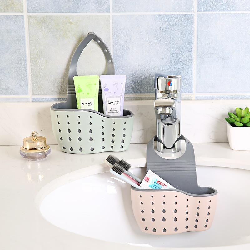 Sink Drain Basket Storage Rack Soap Holder Organizer Sponge Shelf Colander Hanging Faucet Drainer for Kitchen Accessories Tool