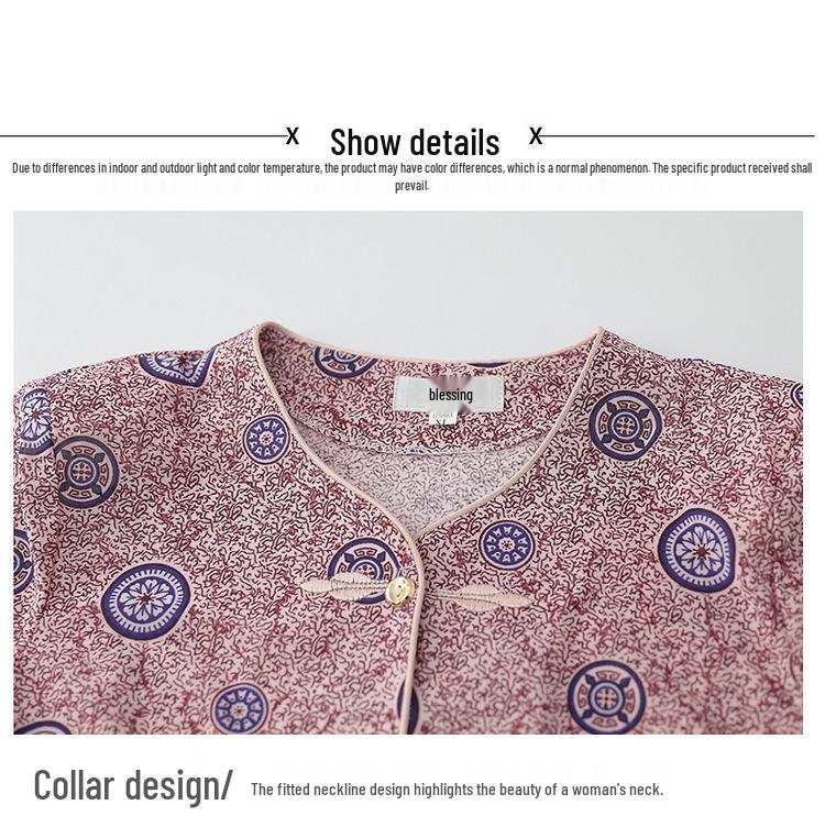 2026 Spring/Summer Floral Two-Piece Set for Middle-Aged & Elderly Women - Short-Sleeve Loose Home Wear.