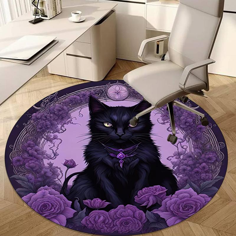 Animal Circular Rug Office Decorative Carpet For Living Room Bedroom Door Mat Floor Rug Computer Chair Area Rug