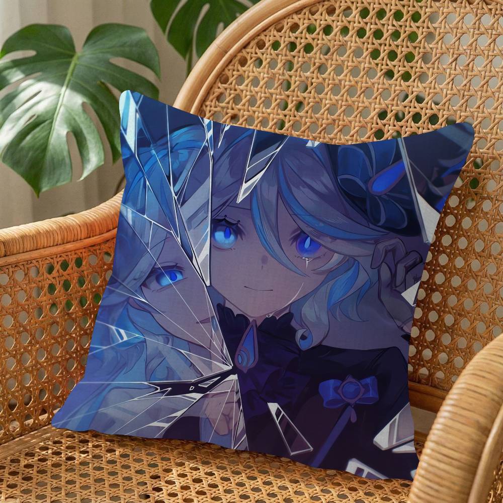 G-Genshin Impact Mualani Cushion Cover Decorative Pillow Sofa Home Decor Case Pillow Cases