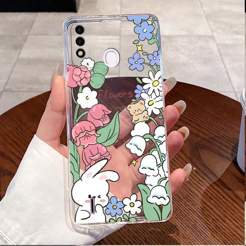 Case for ITEL P37 / Vision 2s Cover Clear Soft Silicone Love Heart Rabbit Phone Casing for itel P37 Vision2s P651L P651W Shell