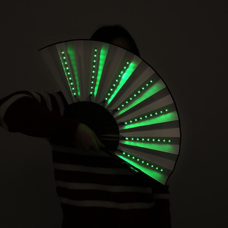 LED Large Folding Fan,  Luminous Fan Equipment, Stage Performance Dance Fans Props Folding Fan, Halloween, Christmas Decor