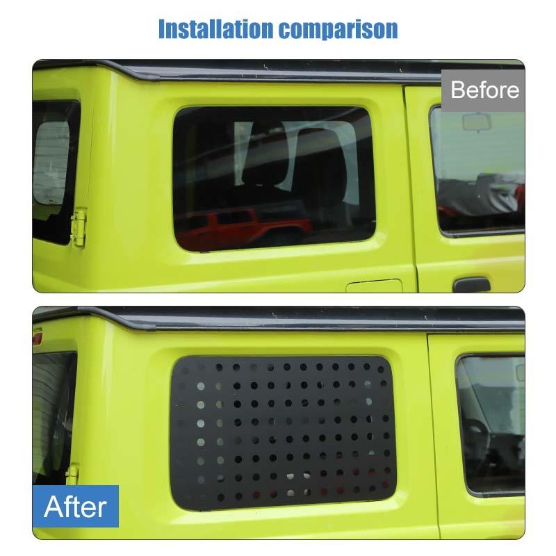 Car Rear Trunk Side Window Glass Decoration Cover Trim Stickers For Suzuki Jimny 2019 Up PVC Car Accessories