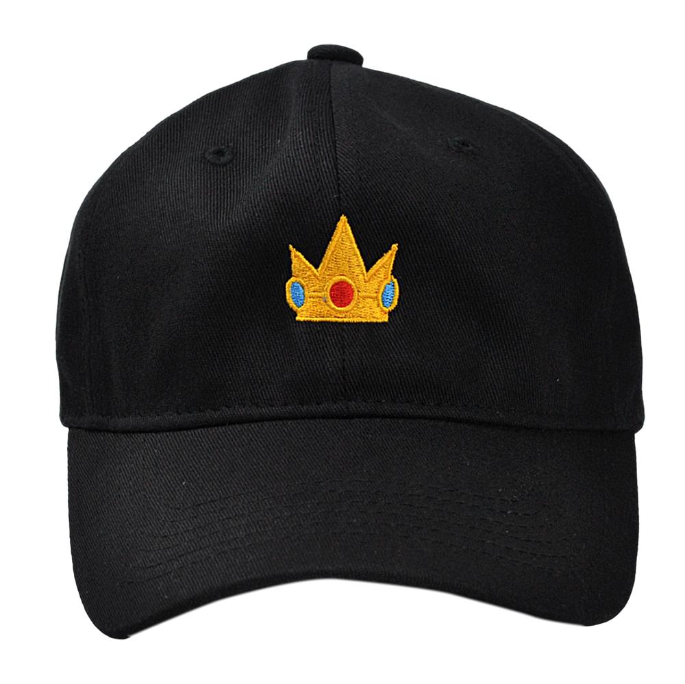 Crown Embroidered Baseball Cap Princess Peach Girl Hat Rosalina Dad Cap Spring Summer Beach Women Comfortable Sun Hat