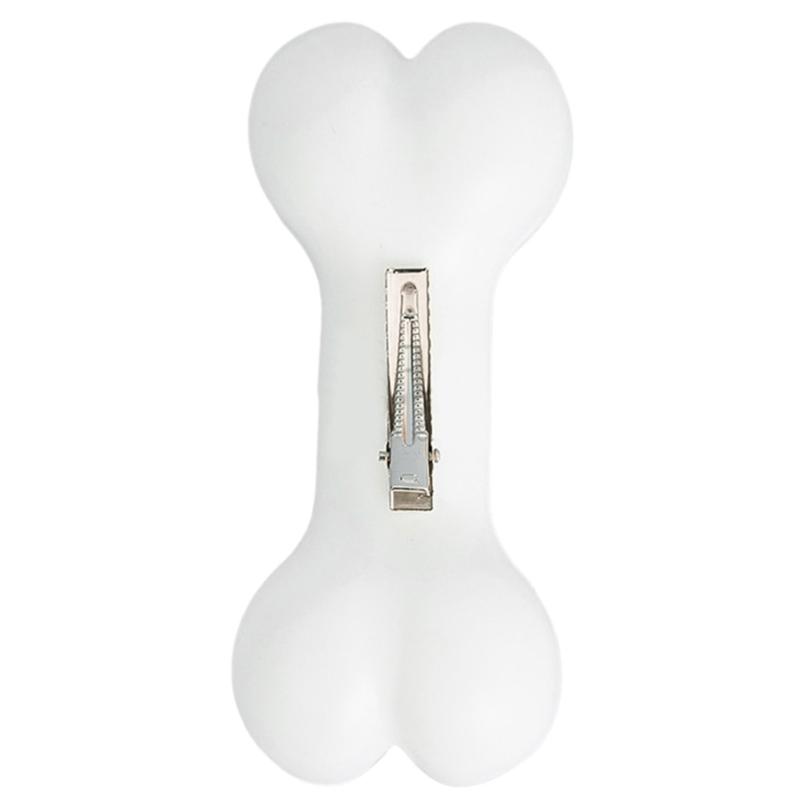 Portable Duckbill Hair Clip for Hot Girls Cute White Bone Shape Hair Barrettes Ponytail Bangs Hair Clip for Teens Girls