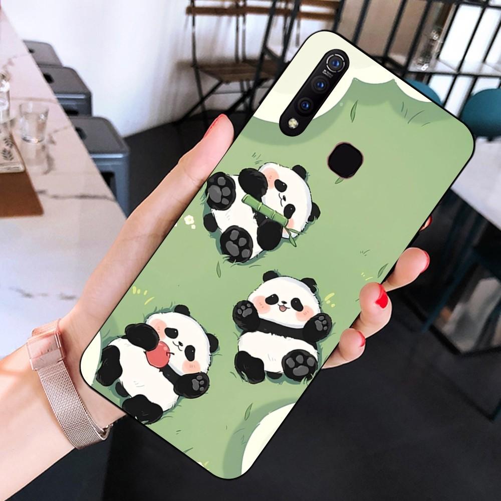 Anime Cute Panda Phone Case For Huawei Y9 6 7 5 Prime Enjoy 7s 7 8 Plus 7a 9e 9plus 8E Lite Psmart Shell
