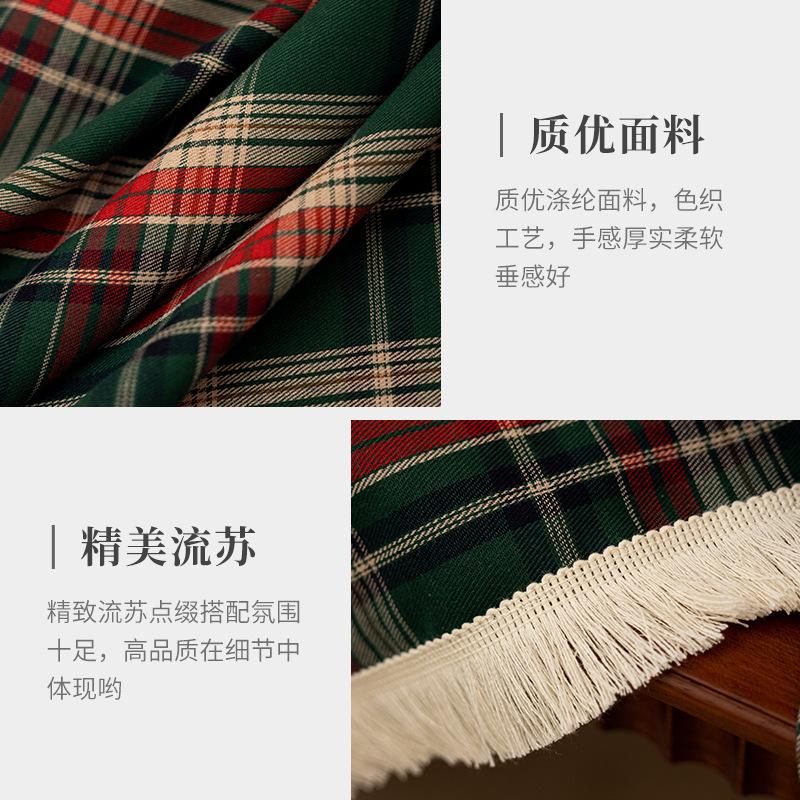 Christmas Checkered Tablecloth Buffalo Plaid Cotton Flannel Tablecloths, Xmas Winter Washable Table Cover For Party Dining Decor