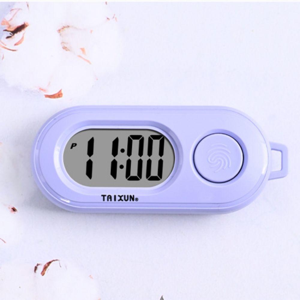 Key Display Digital Electronic Clock Keychain Oval Watch Mini LED Digital Clock  Backpack