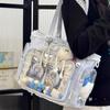 Ballet Girls Large Capacity Kawaii Itabag Japanese Transparent JK Shoulder Crossbody Bags Gift For Friends Teenage School Bags
