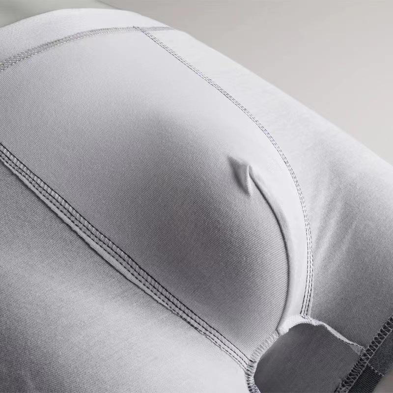 Men's 3D Faux Denim Print Boxer Briefs, Cotton Underwear Trendy Trunk.