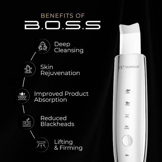 Sonic Scrubber  White Heads Black Head Remover Tool With LED Blue Red Light For Face Deep Cleansing, Skin Lifting, Acne Reduction, Anti-Aging