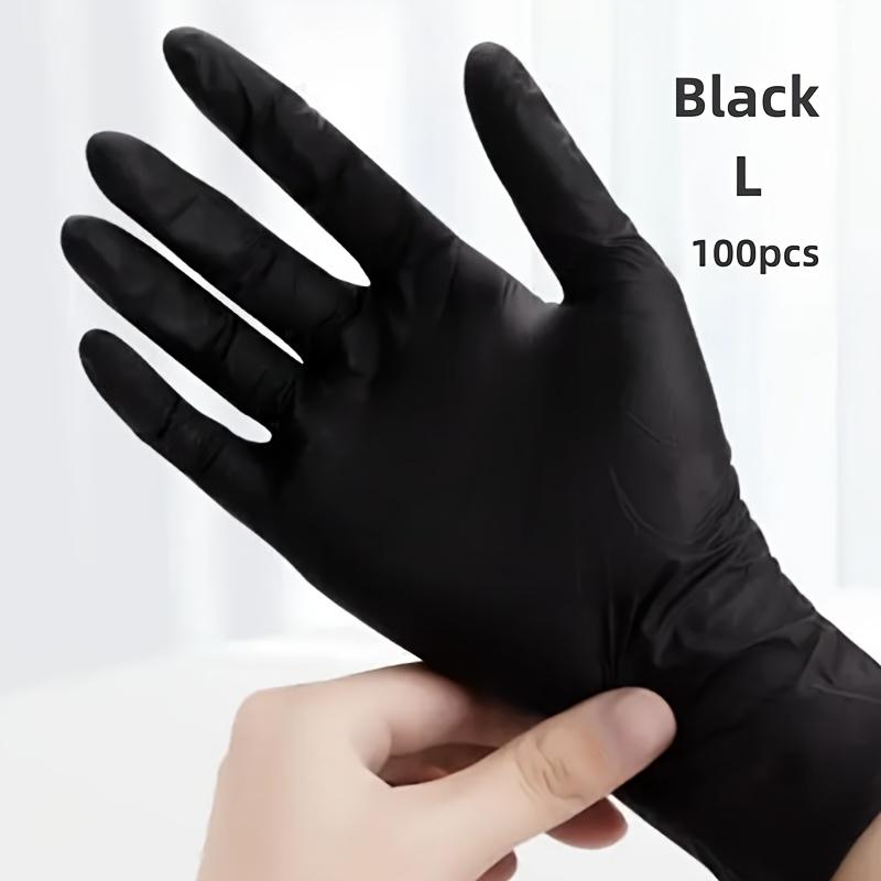 100 Black Composite Nitrile Gloves - Disposable Gloves Suitable for Kitchen, Dishwashing, Home Cleaning, Indoor and Outdoor Use
