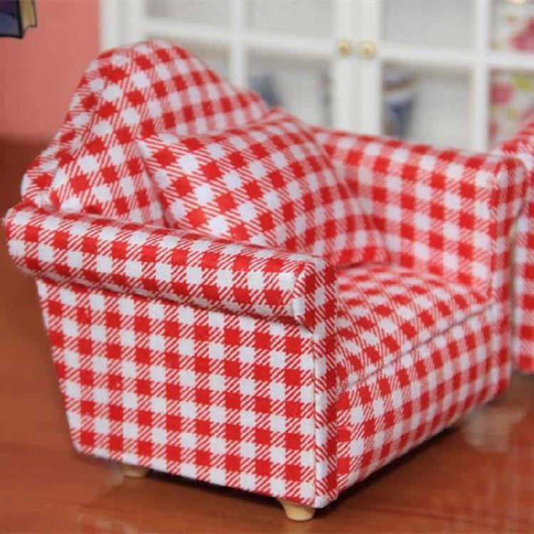 1:12 Scale Sofa Lounge Simulation Armchair Furniture for Pretend-Play Dollhouse