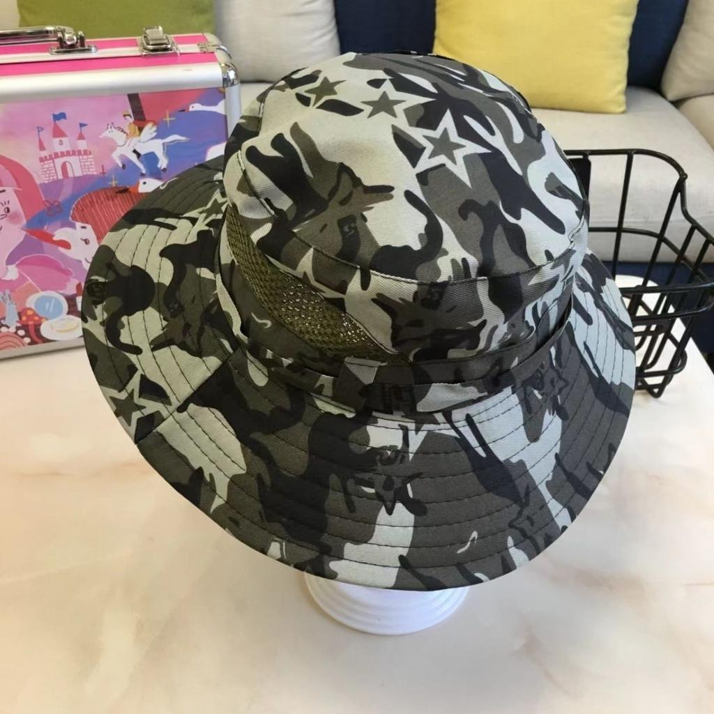 Student Hat Children's Sun Protection Outdoor Camouflage Hat Fishing Sun Protection Fisherman Hat Women's Hat