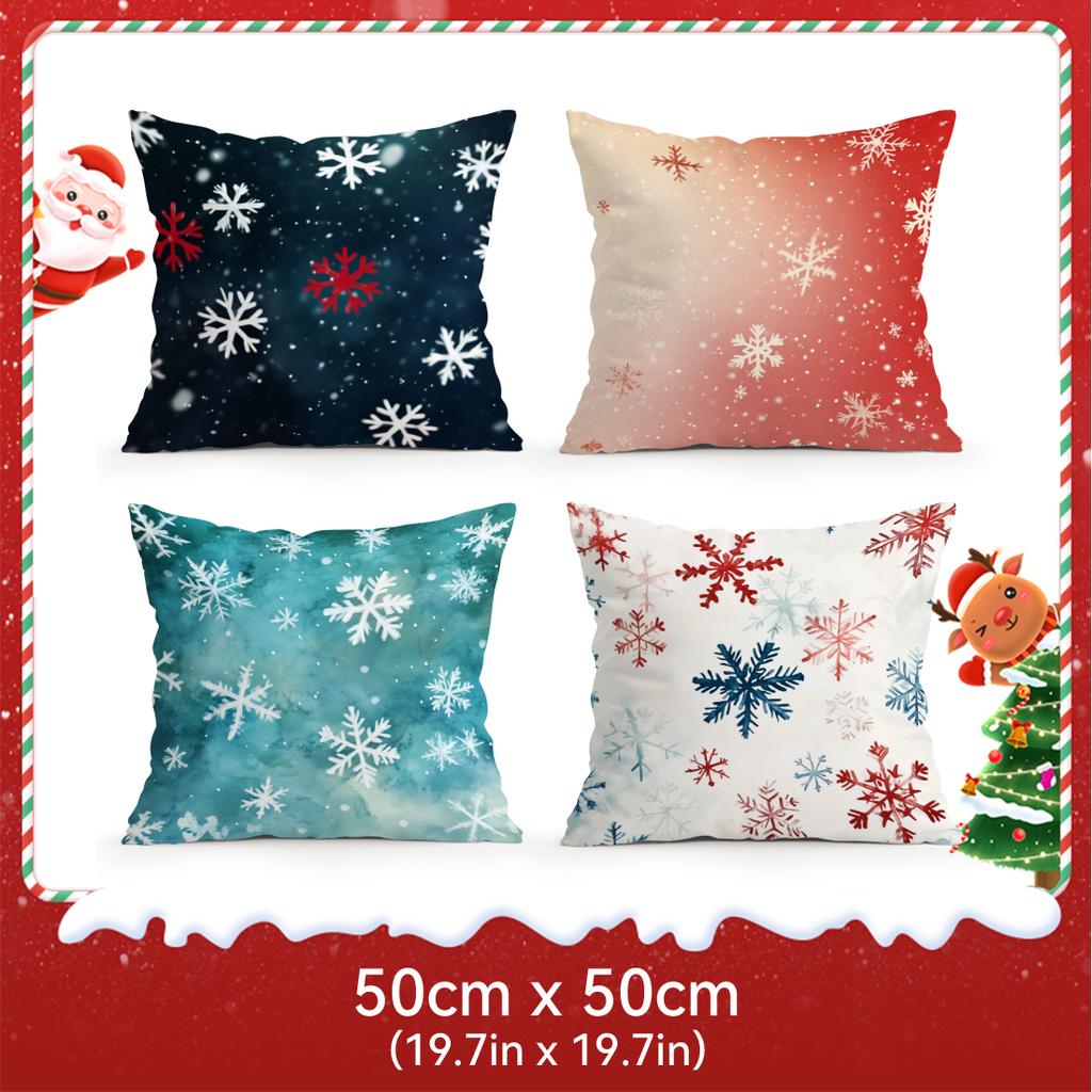Snow Shadow Christmas Pillowcase Printed Polyester 40/45/50Cm Throw Pillowcover Decorative Sofa Cushion Pillowslip Home Decor