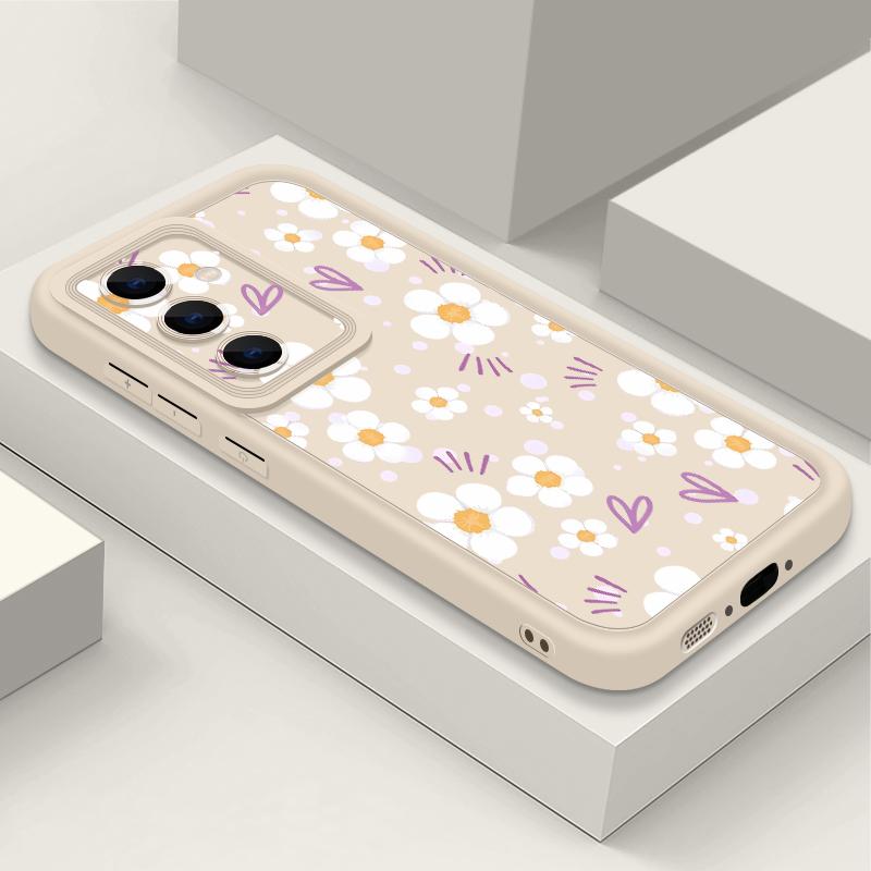 Daisies Flowers Print Case For Samsung A57 A37 A27 A17 S26 Ultra S25 FE A56 A36 A26 A16 A55 A35 A25 A15 A54 5G S21 S22 S23 S24 Plus Shockproof Cover