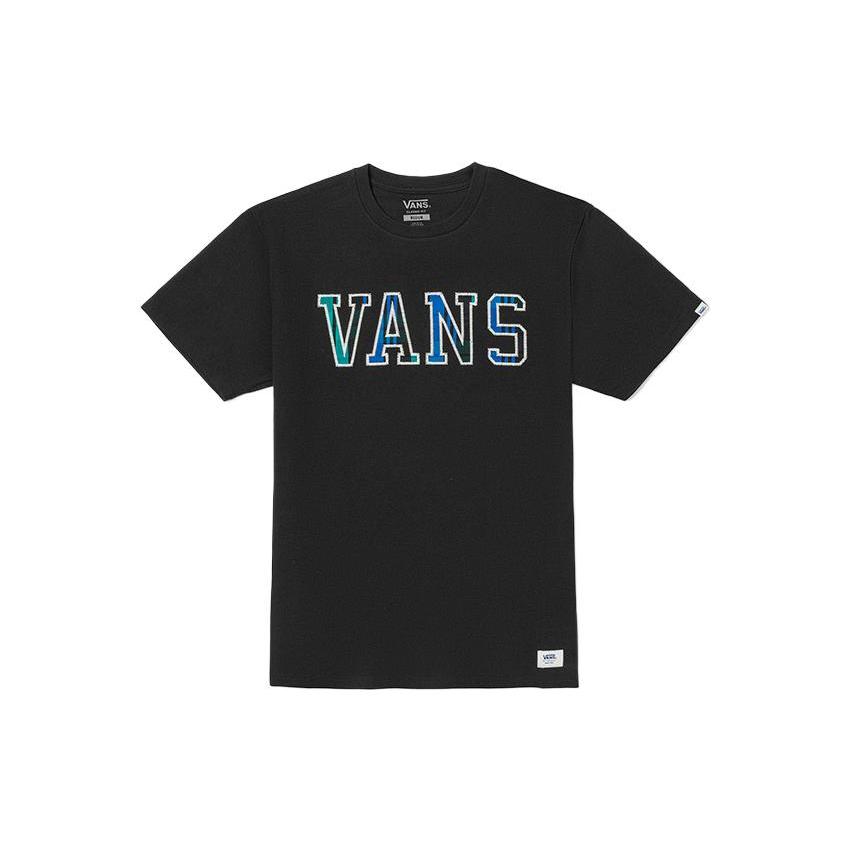 Vans T Shirts Unisex Black Crew Neck Moderate Straight Fit VN0A7S5XBLK