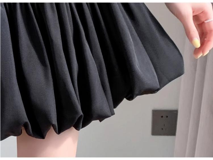 Letnia Słodka Spódnica A-Line Plus Size z Wysokim Stanem i Plisami dla Kobiet