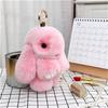 Jewelry Ornament Fluffy Toy Doll Plush Bunny Keyring Plush Bunny Keychain Rabbit Fur Keychain