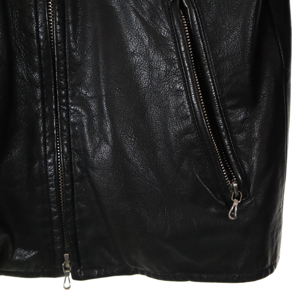 LITHIUM HOMME Made In Japan Cowhide Leather Single Riders Jacket 44 Black Men's Used