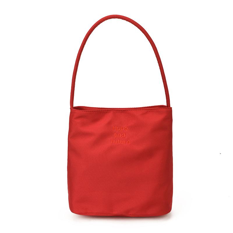 New Handbag, New Fashionable and Versatile, Simple and Lightweight, Commuting To Work, Embroidered Underarm Bucket Bag