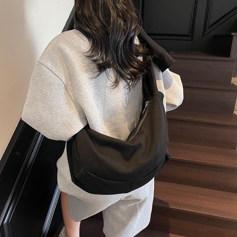 Crossbody-veske Dame Stor Kapasitet Skulderveske Lett Ensfarget Tote-veske