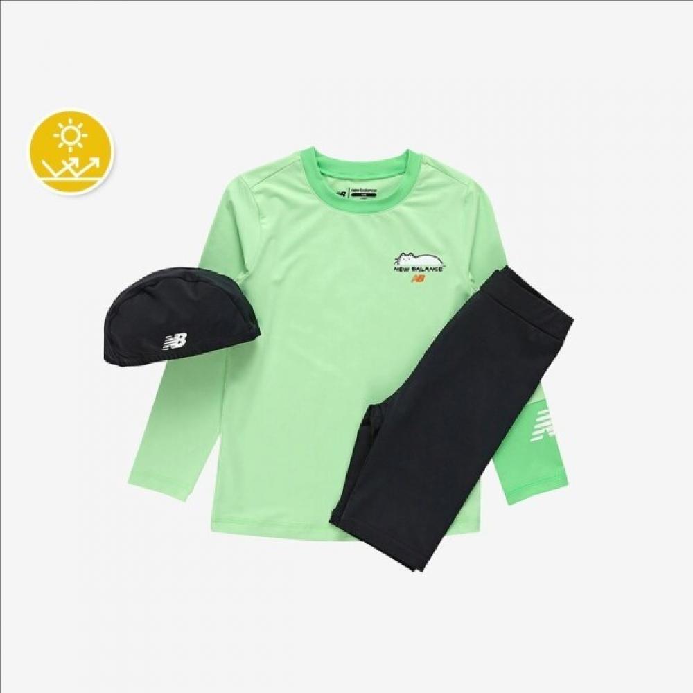 

New Balance Kids Summer Playtime Jammer Rash Guard Set Nk9 (41)Light Green/100