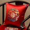 Chinese-Style Jacquard Square Pillow Cover Embroidered Lumbar Pillow Case Sofa Large Backrest Cover Hotel Office Home Decor