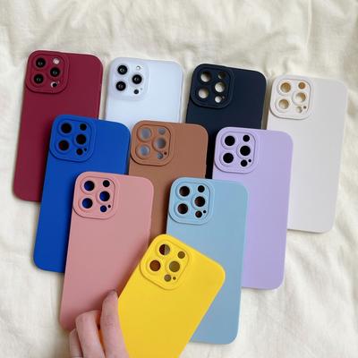 Korean Style New Simple Solid Color Compatible with iPhone 16 Pro Max Apple 17 Phone Case Matte 14/15 Silicone