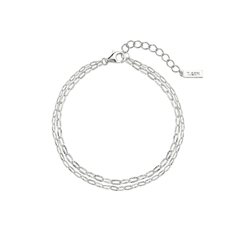 

Tizen Maximize Silver White Art Cutting Chain Bracelet Tbssvw14060M
