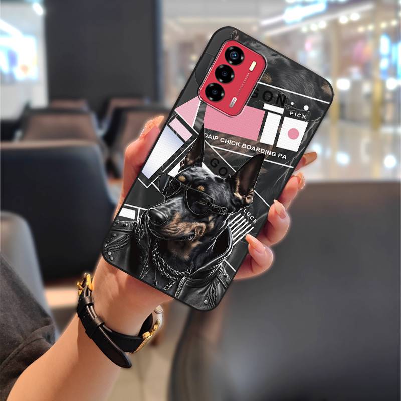 Handytasche Komplettschutz Handyhülle Für ZTE Blade V40 Vita/A72 TPU Schmutzabweisend Wasserdicht Modisches Design Rückseite Niedlich