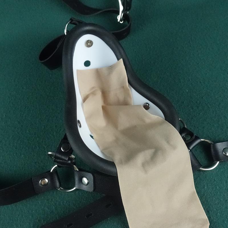 Alternative Male Slave Training: Sensual Silk Stocking Harness with Mask Cover
